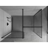 Mexen Kioto zástena sprchová Walk-in 70 x 70 cm, čierny vzor, čierna - 800-070-202-70-70-070