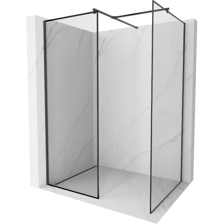 Mexen Kioto sprchová stena Walk-in 80 x 80 cm, čierny vzor, čierna - 800-080-202-70-70-080