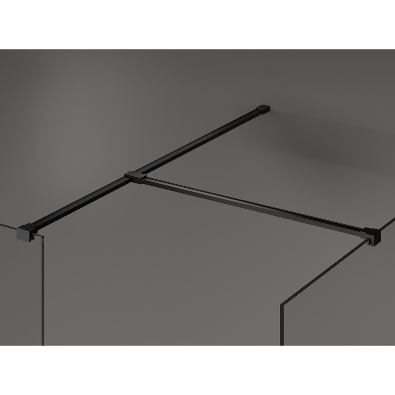 Mexen Kioto sprchová stena Walk-in 120 x 110 cm, čierny rám, čierna - 800-120-202-70-70-110