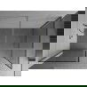 Mexen Kioto sprchová stěna Walk-in 160 x 70 cm, černý vzor, kartáčovaný nikl - 800-160-202-97-70-070