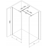 Mexen Kioto sprchová stena Walk-in 130 x 90 cm, čierny vzor, niklovanie brúsené - 800-130-202-97-70-090