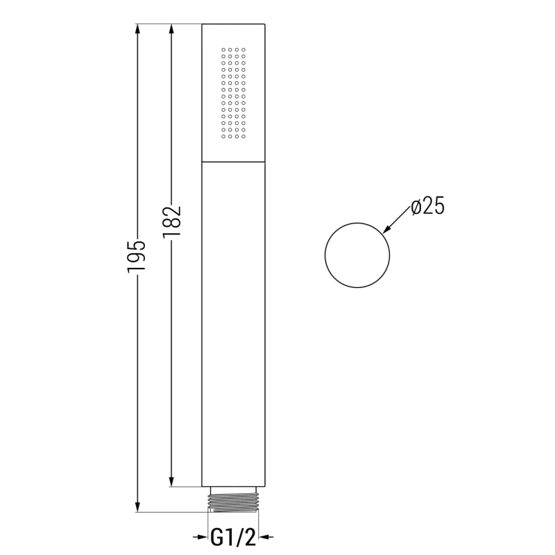 Mexen Kai DR70 sada na vaňu a sprchu pod omietku so sprchou 25 cm, chróm - 77602DR70251-00