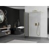 Mexen Kioto sprchová stena Walk-in 120 x 90 cm, transparentná, zlatá - 800-120-212-50-00-090