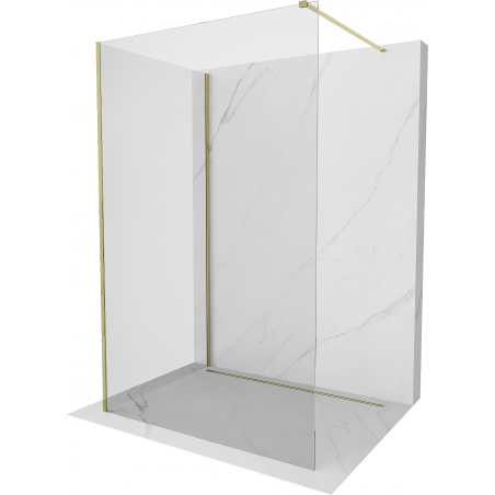 Mexen Kioto sprchová stena Walk-in 115 x 100 cm, transparentná, zlatá - 800-100-212-50-00-115