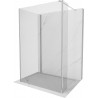 Mexen Kioto sprchová stena Walk-in 90 x 70 x 30 cm, transparentná, chróm - 800-090-070-221-01-00-030