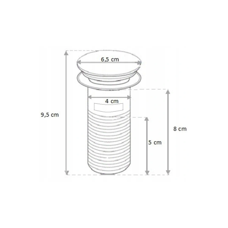 Mexen polsifón umývadlový okrúhly s keramickou click-clack zátkou, s prepadom, čierny - 7992050-75