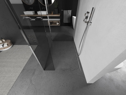 Mexen Kioto sprchová stena Walk-in 130 x 115 x 30 cm, transparentná, chróm - 800-130-115-221-01-00-030