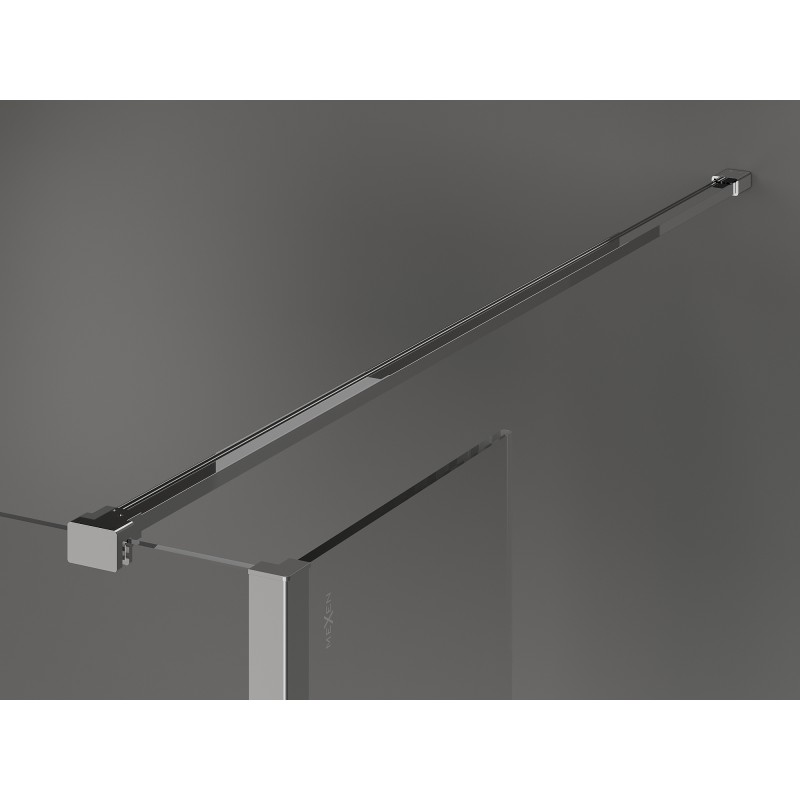 Mexen Kioto, sprchová stena Walk-in 120 x 70 x 40 cm, transparentná, chróm - 800-120-070-221-01-00-040