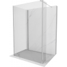 Mexen Kioto sprchová stena Walk-in 140 x 80 x 40 cm, transparentná, chróm - 800-140-080-221-01-00-040