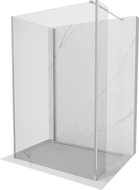 Mexen Kioto sprchová stena Walk-in 140 x 100 x 40 cm, priesvitná, chróm - 800-140-100-221-01-00-040