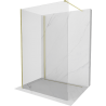 Mexen Kioto sprchová stena Walk-in 135 x 120 cm, transparentná, zlatá kartáčovaná - 800-135-212-55-00-120