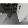 Mexen Kioto Sprchová stena Walk-in 90 x 80 cm, čierny rám, zlatá kartáčovaná - 800-090-212-55-70-080