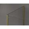 Mexen Kioto Sprchová stena Walk-in 90 x 80 cm, čierny rám, zlatá kartáčovaná - 800-090-212-55-70-080