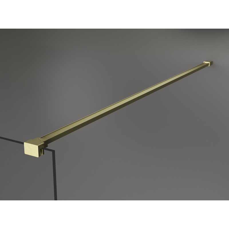 Mexen Kioto sprchová stena Walk-in 100 x 80 cm, čierny rám, zlatý kartáčovaný - 800-100-212-55-70-080