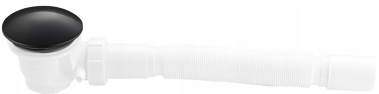 Mexen sifón do sprchovej vaničky s lapačom nečistôt, čierny - 49000-70