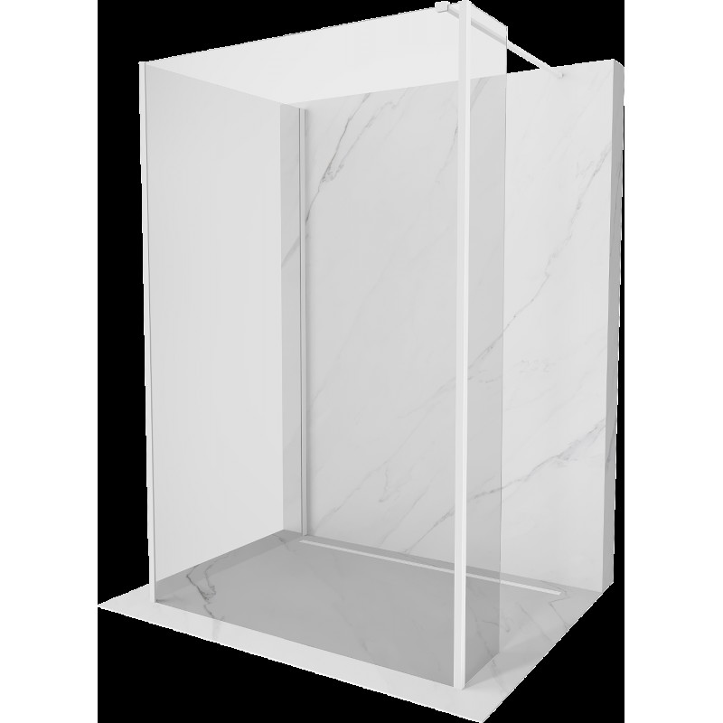 Mexen Kioto sprchová stena Walk-in 90 x 70 x 30 cm, transparentná, biela - 800-090-070-221-20-00-030