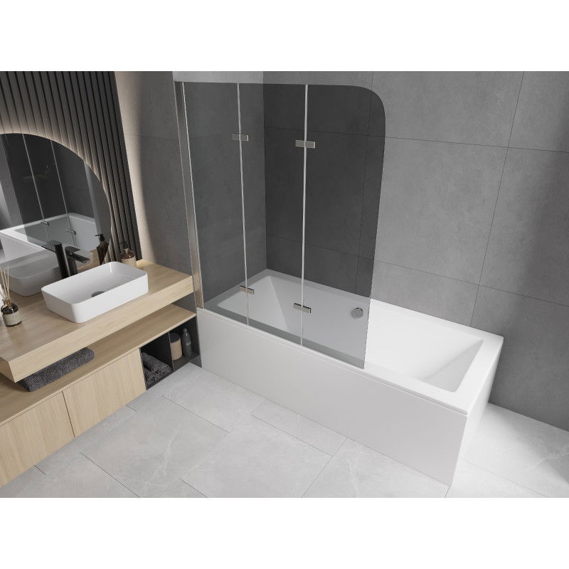 Mexen Felix sprchový panel 3-krídlový 120 x 140 cm, grafit, chróm - 890-120-003-01-40