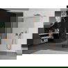 Mexen Kioto sprchová zástena Walk-in 125 x 70 cm, transparentná, brúsená medená - 800-125-212-65-00-070