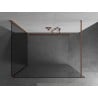 Mexen Kioto sprchová stena Walk-in 90 x 75 cm, transparentná, eloxovaná medená - 800-090-212-65-00-075