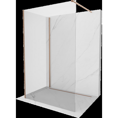 Mexen Kioto sprchová stena Walk-in 140 x 80 cm, transparentná, brúsená medi - 800-140-212-65-00-080