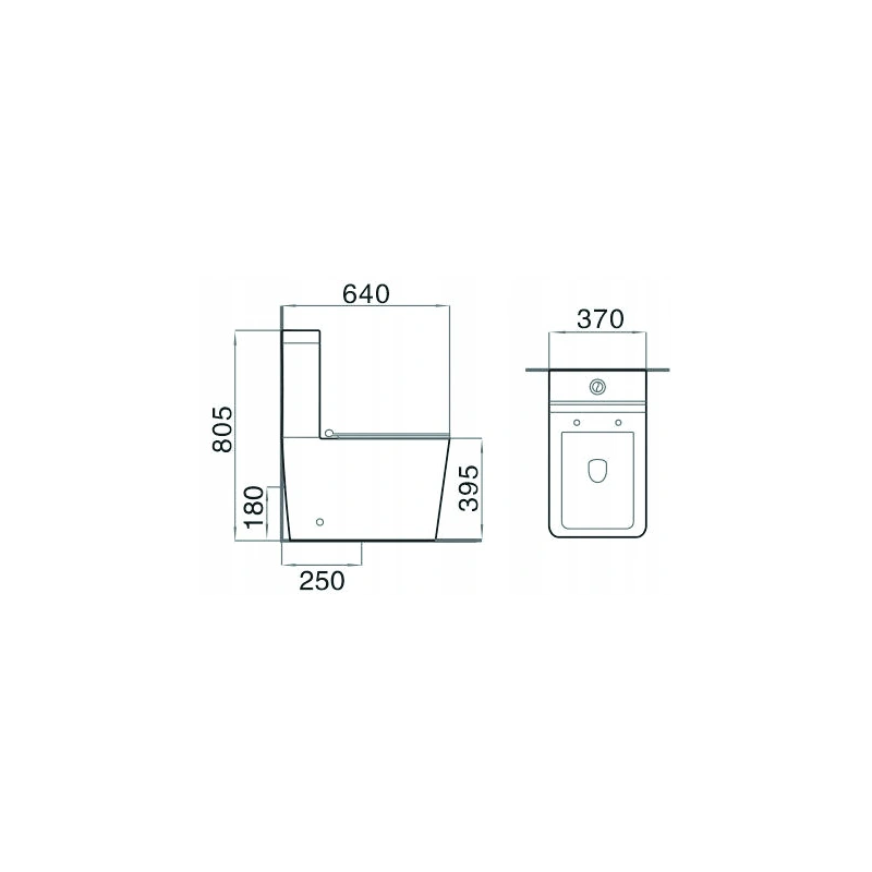 Mexen Cube kompaktné WC s pomaly padácou doskou, biela - 31014000