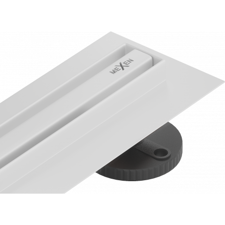 Mexen Flat 360° Slim 360° otočný lineárny odtok 60 cm, biely - 1241060