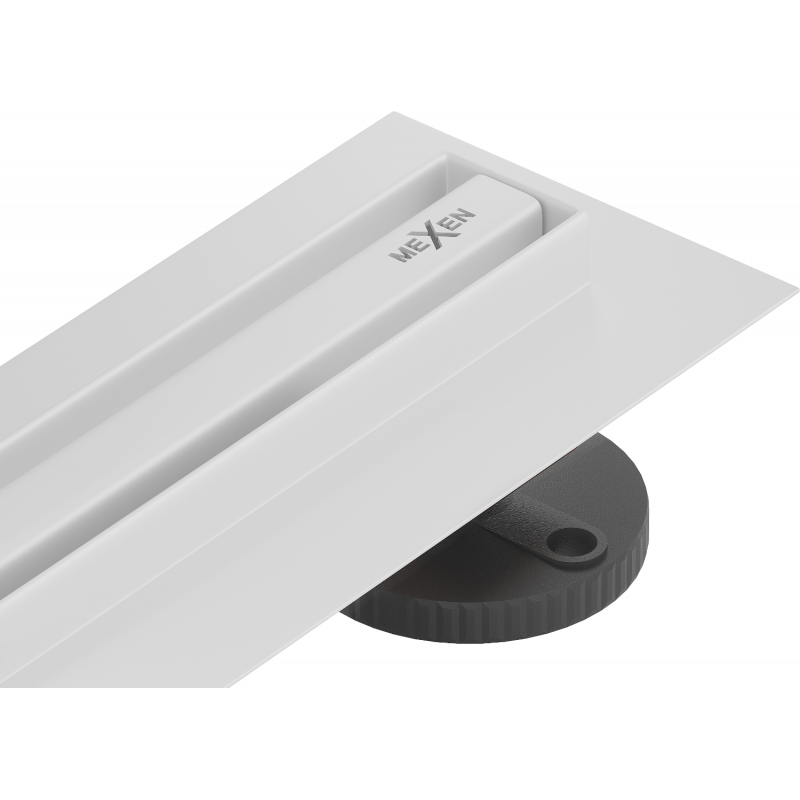 Mexen Flat 360° Slim otočný lineárny odtok 80 cm, biely - 1241080