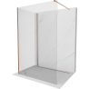 Mexen Kioto sprchová stena Walk-in 95 x 90 cm, transparentná, brúsená meď - 800-095-212-65-00-090