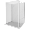 Mexen Kioto sprchová stena Walk-in 115 x 100 x 40 cm, transparentná, biela - 800-115-100-221-20-00-040