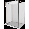 Mexen Kioto sprchová stena Walk-in 140 x 90 cm, čierny vzor, brúsená meď - 800-140-212-65-70-090