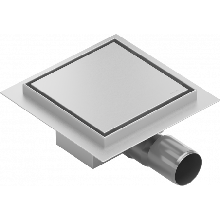 Mexen Flat-Q M13 podlahový vpust štvorcový 12 x 12 cm, inox - 1010012