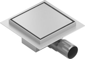 Mexen Flat-Q M13 podlahový vpust štvorcový 12 x 12 cm, inox - 1010012