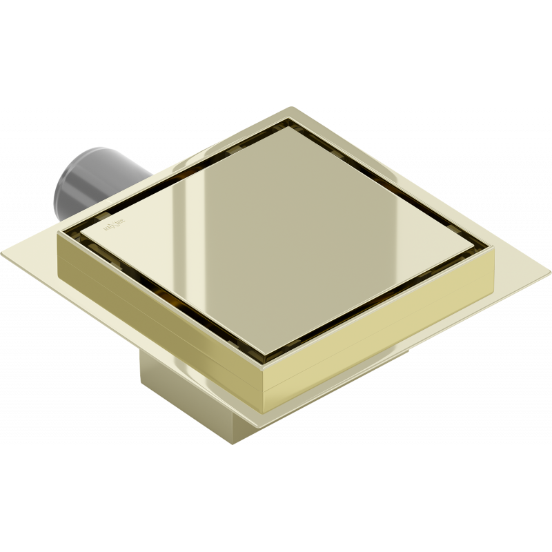 Mexen Flat-Q M13 podlahový vpust štvorcový 12 x 12 cm, zlatý - 1510012