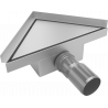 Mexen Flat-T M13 podlahový vpust trojuholníkový 20 x 20 cm, inox - 1010320
