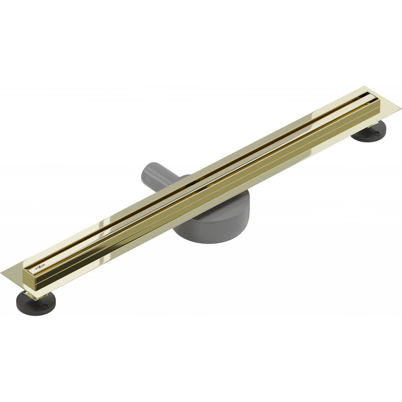 Mexen Flat 360° Slim rotačný líniový odtok 60 cm, zlatý - 1541060