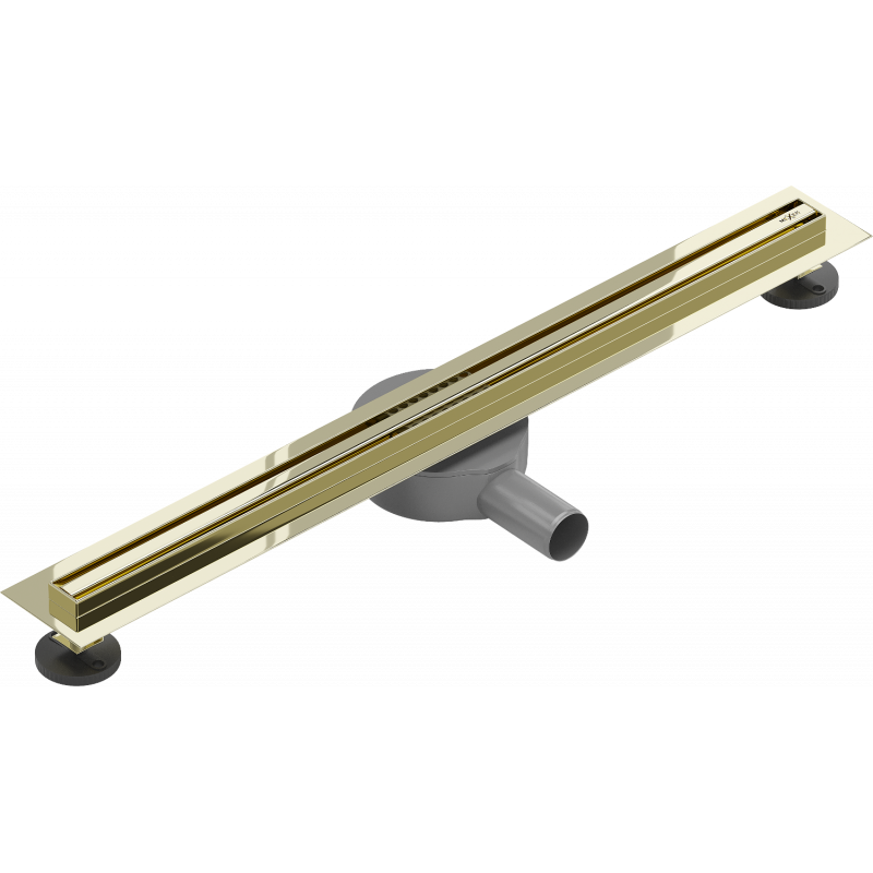Mexen Flat 360° Slim rotačný líniový odtok 60 cm, zlatý - 1541060