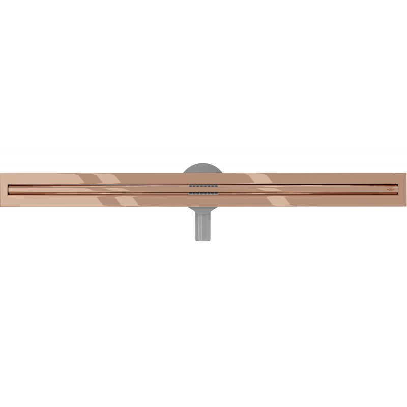 Mexen Flat 360° Slim otočný lineárny odtok 80 cm, ružové zlato - 1641080