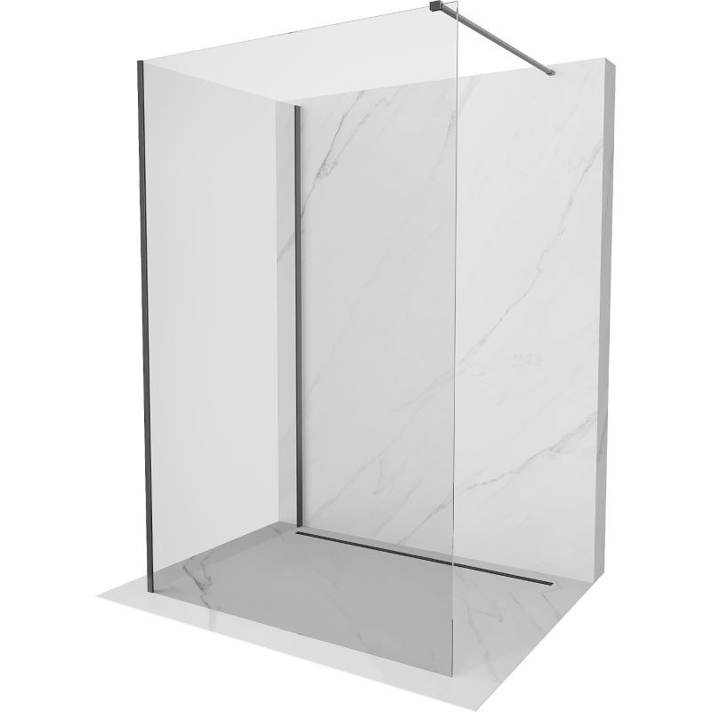 Mexen Kioto sprchová stena Walk-in 140 x 90 cm, transparentná, šedá brúsená - 800-140-212-66-00-090