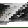 Mexen Kioto sprchová stena Walk-in 140 x 95 cm, transparentná, gun gray brúsená - 800-140-212-66-00-095