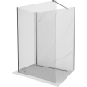 Mexen Kioto sprchová stena Walk-in 130 x 120 cm, transparentná, česaná gun gray - 800-130-212-66-00-120