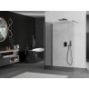 Mexen Kioto sprchová stena Walk-in 130 x 120 cm, transparentná, česaná gun gray - 800-130-212-66-00-120