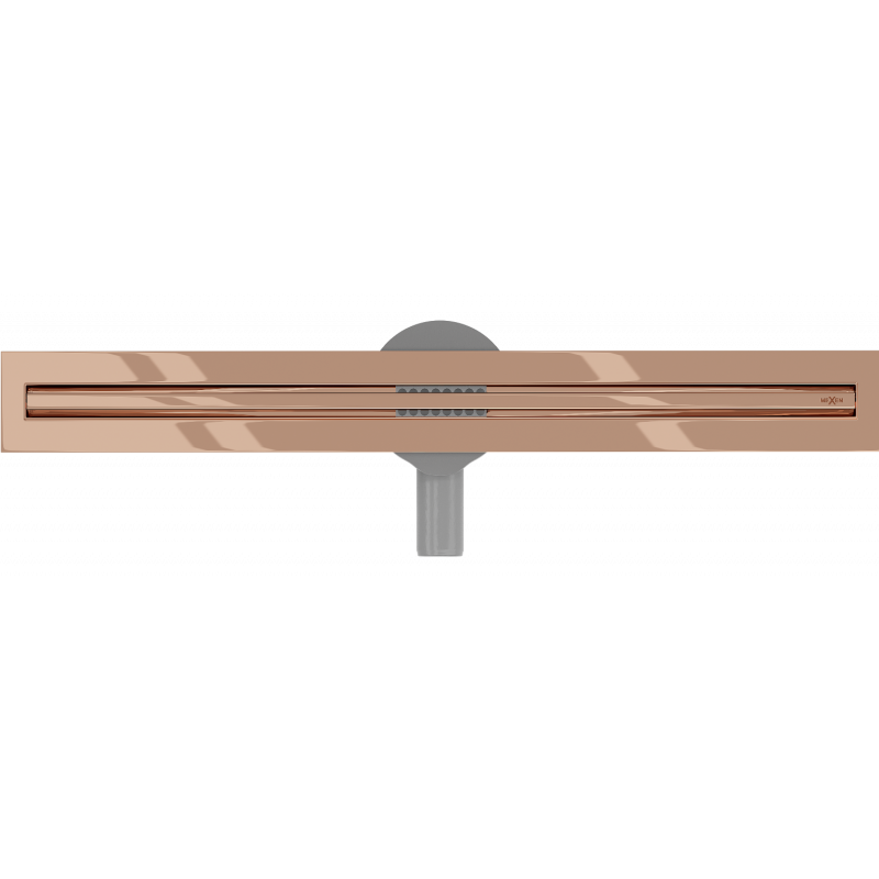 Mexen Flat 360° Slim lineárny obojstranný odtok 60 cm, ružové zlato - 1641060