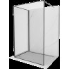 Mexen Kioto sprchová stena Walk-in 120 x 80 cm, čierny vzor, gun gray brúsený - 800-120-212-66-70-080