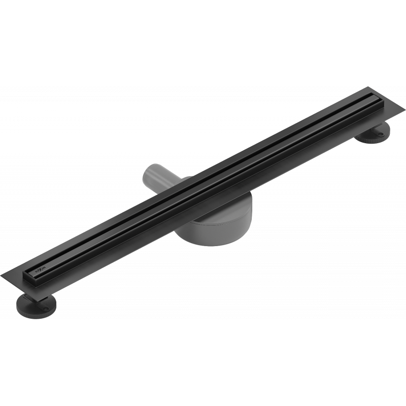 Mexen Flat 360° Slim 90° otočná líniová výpusť 70 cm, čierna - 1741070