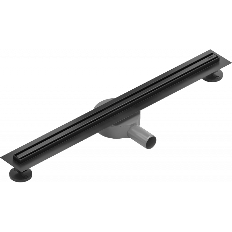 Mexen Flat 360° Slim 90° otočná líniová výpusť 70 cm, čierna - 1741070