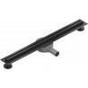 Mexen Flat 360° Slim 90° otočná líniová výpusť 70 cm, čierna - 1741070
