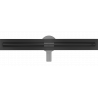 Mexen Flat 360° Slim 90° otočná líniová výpusť 70 cm, čierna - 1741070