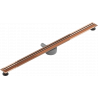 Mexen Flat 360° Slim otočný lineárny odtok 120 cm, ružové zlato - 1641120