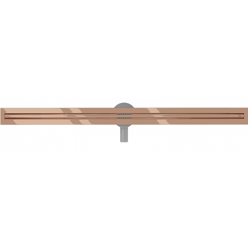 Mexen Flat 360° Slim otočný lineárny odtok 120 cm, ružové zlato - 1641120