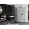 Mexen Kioto sprchová stena Walk-in 140 x 100 x 40 cm, priehľadná, zlatá - 800-140-100-221-50-00-040